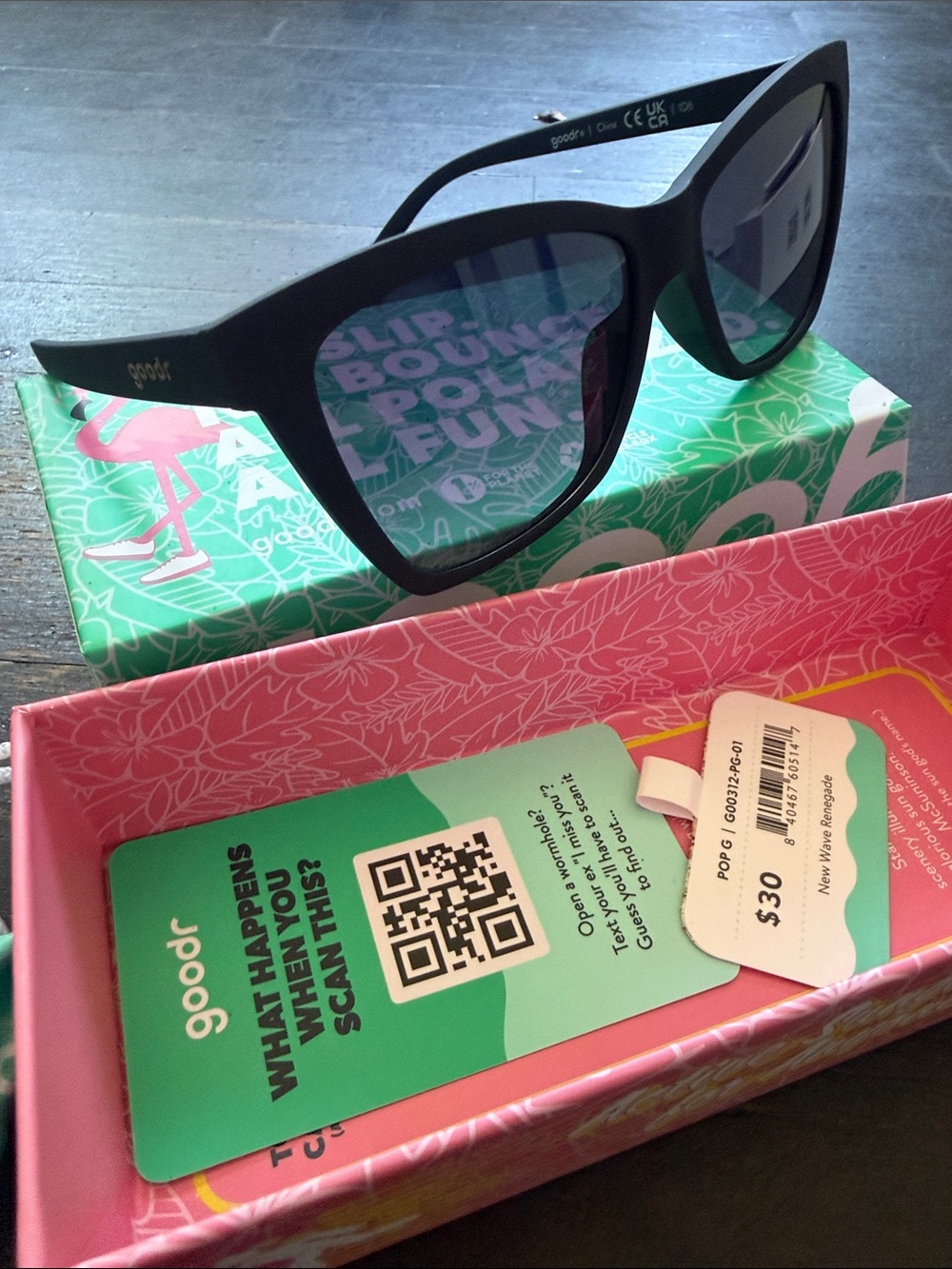 goodr Pop G Black Frame Polarized Sunglasses - Women